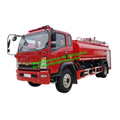 China Sinotruk HOWO Double Cabin 6,000 Liter Water Tanker Exposed Fire Truck 8250*2350*3350mm for sale