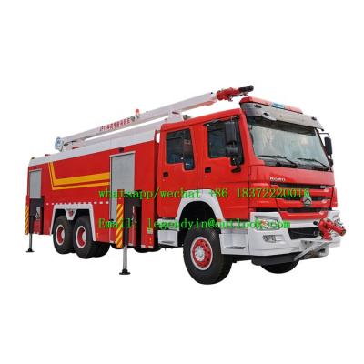 China High jet fire truck JP18 18m high jet hydraulic boom jetter fire truck 10250x2550x3650mm for sale