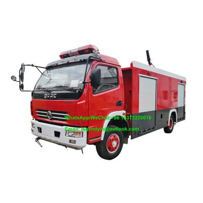 China DFAC Single Cabin Fire Truck Water Tanker Sprinkler Fire Pump 5000 Liter Fire Truck 7350*2300*3250mm for sale