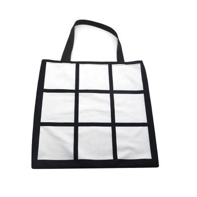 Cina Custom Sublimation Logo Folding 9 Panel Photo Tote Bag Shopping Bags in vendita