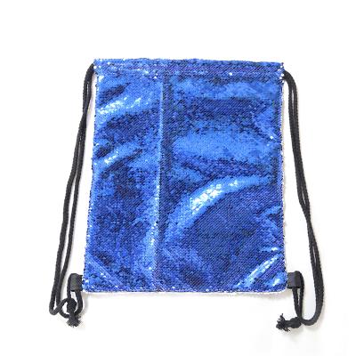 China Custom Outdoor Sequin Gift Bag DIY Sublimation Glittering Magic Drawstring Bags en venta