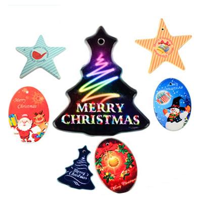 China Decormative Sublimation Ceramic Gifts/Ornaments for Christmas Tree Decoratiions for sale