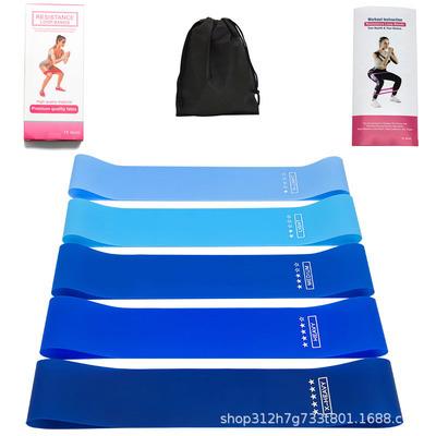 China Sports Home Yoga Exercise Mini Hip Strength Custom Fitness Latex Exercise Resistance Fitness Loop Band Elastic Soft Set for sale