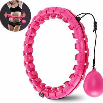 China Hot Sale Bodybuilding Fitness Circle Ring Smart Counting Hula Circle Auto-rotating Detachable Circle With Exercise Ball Polynesian Dance Ring Smart Circles for sale