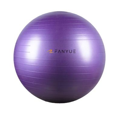 China Fitness Equipment Eco Friendly Anti Burst No Slip Yoga Balance Ball, Exercise Pilates Yoga Ball With Quick Foot Pump for sale