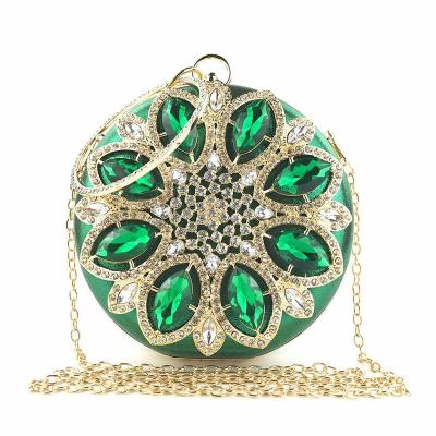 China Party Evening Purse Clutch Bag Exquisite Luxury Round Metal Chain Shoulder Cross - Body Evening Clutches Ladies Banquet Women Clutch Bag for sale