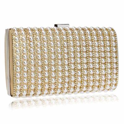 China 2020 fashion fashion new handmade rhinestone pearl dinner lady bags handbag wholesale for sale