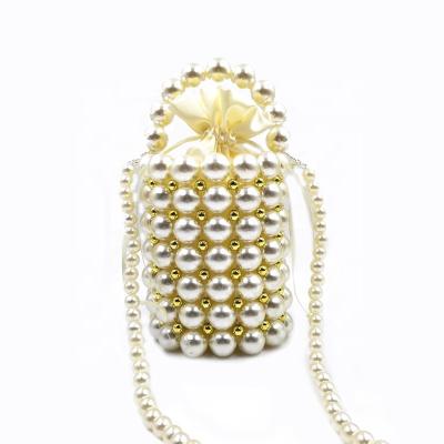 China Party Clutch Handbag Beaded Evening Clutch Bag Pearl Handmade Ladies Tote Purse Wedding Bag Women Handbag for sale