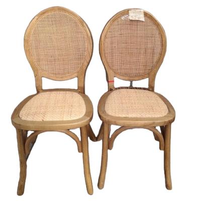 China Modern Wood Stackable Dining Chair Rattan Chair For Events Wedding Banquet for sale