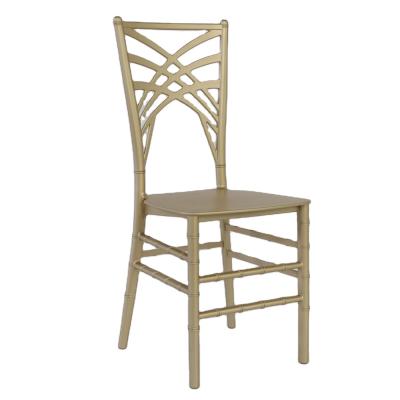 China Modern plastic resin pp dining gold wedding event party banquet chair for sale for sale