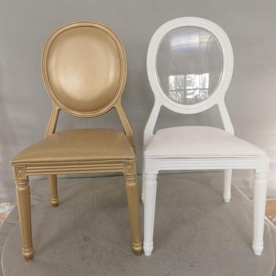 China PP Resin Luis Ghost Chairs Princess Wedding Banquet Event Golden Chivari Solid Wood Rental Chair For Sale for sale