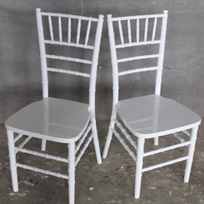 China Contemporary wholesale hotel tiffanyi wood white chiavar chair for wedding reception for sale