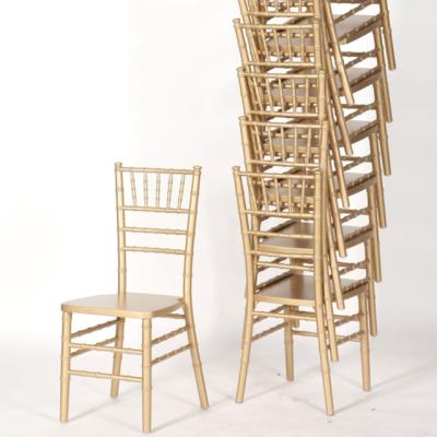 China Modern pink stackable chiavari chair party champagne gold wooden chiavari chair for sale