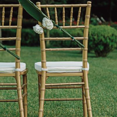 China Modern Wholesale Cheap Banquet Chiavari Chairs Gold Bamboo Wedding Chairs for sale