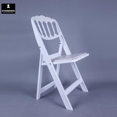 China Folding/Stackable Napoleon Chair Rental Wedding Chair PP Resin Plastic Folding Chair for sale