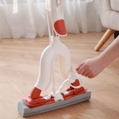 China Viable Most Popular 27cm Floor Cleaner Squeeze Folding PVA Mop for sale