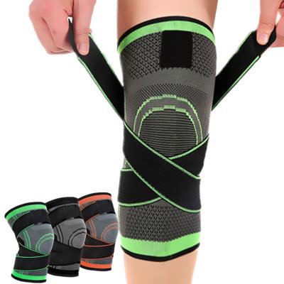 China Comfortable Breathe Protective Compression Knitted Basketball Knee Protector Bandage Knee Joint Support for sale