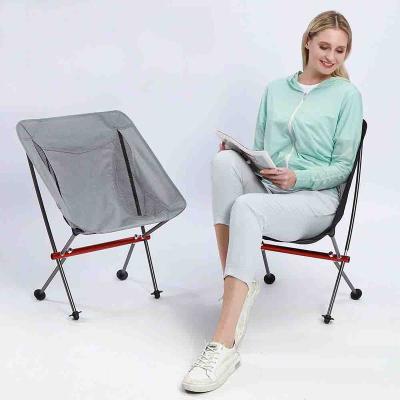 China Wholesale 2021 Portable Outdoor Folding Camping Chair Aluminum Alloy Moon Folding Chair for sale