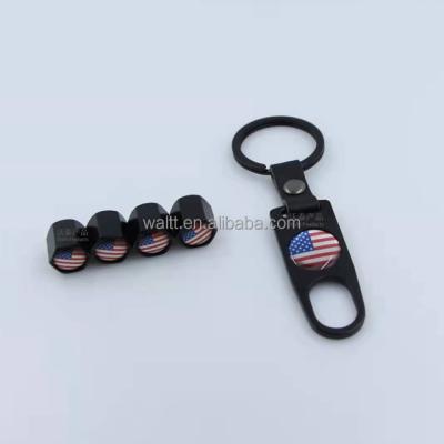 China Tire USA Flag Tire Valve Stem Caps for sale