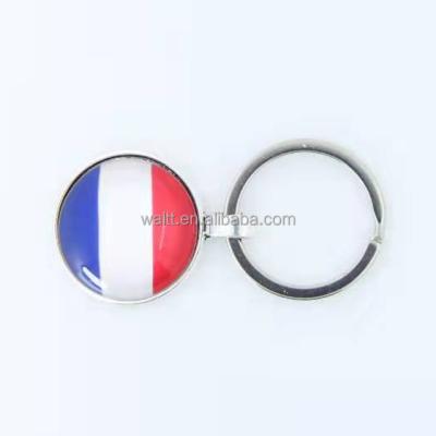 China Souvenir Gifts Promotion France Flag Keychains UK Souvenirs for sale