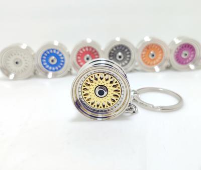 China Metal Car Parts Tires Wheel Hub Key Chain for sale