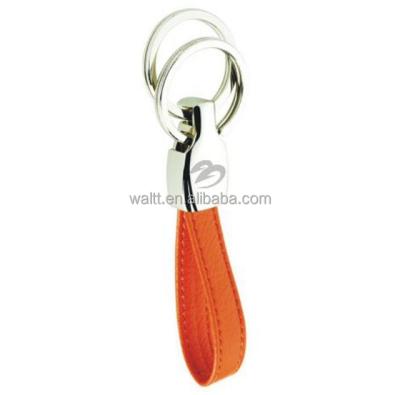 China Promotion Gift Multi Ring Leather Key Chain, Double Ring Silicon Key Chain Ring Keyfob Key Holder for sale