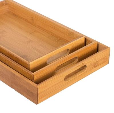 China Morden 3 PC Bamboo Breakfast Bed Trays Adjust C Bamboo Nesting for sale