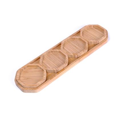 China Morden Bamboo Food Drinkware Serving Tray Set Natural Home Restaurant Availabile Rectangular Hotel YT-BST-014 5 7-10 Days 499pcs for sale