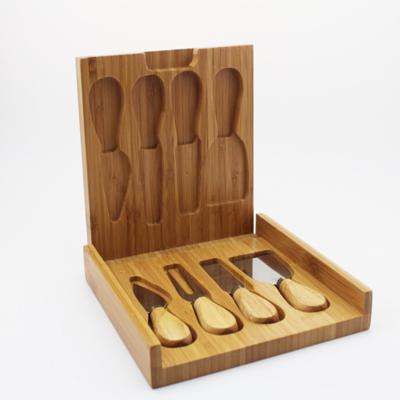 China Viable unique foldable bamboo cutting board with the cutlery set for sale