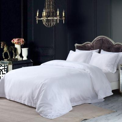 China China Factory Good Quality Hotel Anti-bacteria Five Star White Satin Cotton Bedding Set Four-Piece Duvet Cover Pillowcase Sheet Multi Function for sale