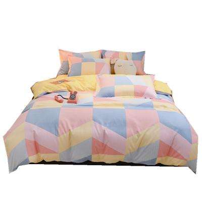 China Disposable Cotton Home Textile Four-Piece Set Brushed Cotton Bedding Four-Piece Set for sale