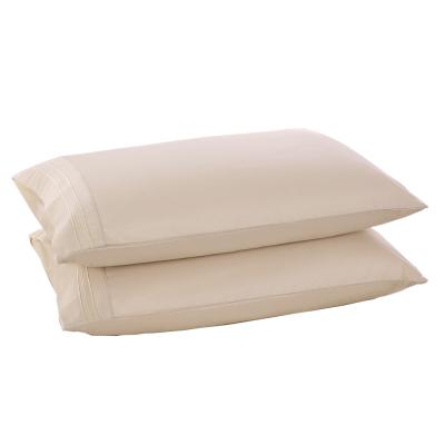 China European style solid color polyester cotton pillowcase household bedding pillowcase satin anti-static pillowcase for sale