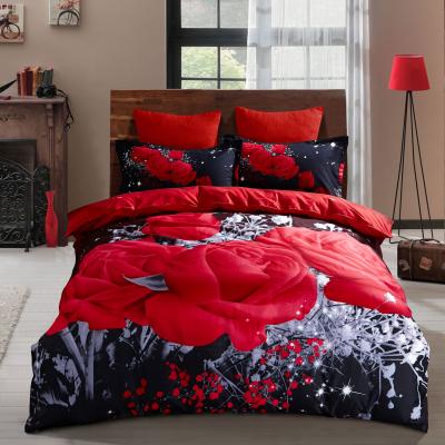 China CLASSIC ROSE Bedding Duvet Cover Set Comforter Covers with Pillow Shams Comforters for sale