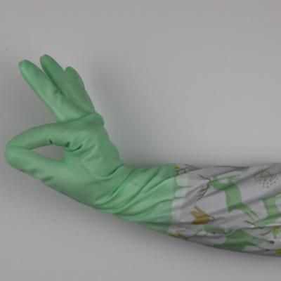 China Long Sleeve Industry Anti-allergic PVC Rubber Household Cleaning Gloves for sale