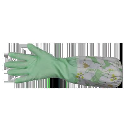 China Industry Long Cuff Waterproof Household PVC Rubber Kitchen Cleaning Gloves for sale