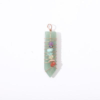 China CLASSIC High Quality Cheap Classic Type Natural Stone Single Point Marble Shape Crystal Pendant for sale