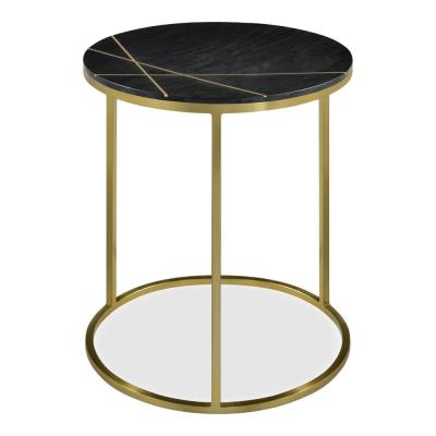 China Custom home decoration metal (the others) adjustable marble factory and Metal Barrel baking coffee table for sale