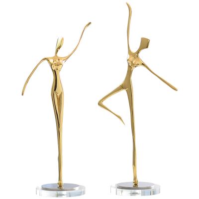 China Europe Handwork Factory Produces Home Decoration Gifts , Ballet Dancer Ornaments Made Of Brass for sale