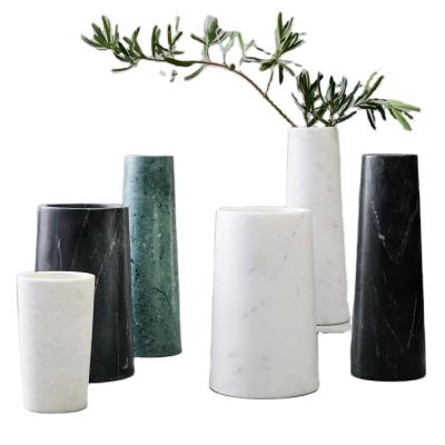 China Europe custom-made all kinds of natural marble and metal home furniture decoration opens vase candlestick fruit plate cake marble s for sale