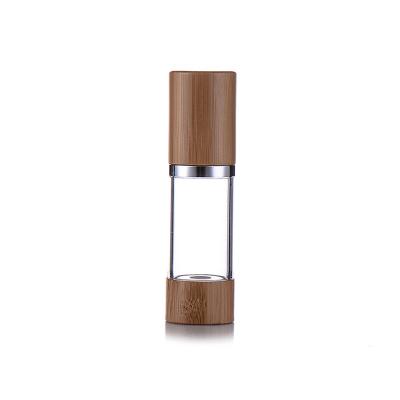 China BDPAK Custom Bamboo Cosmetic Packaging Airless Pump Bottle for sale