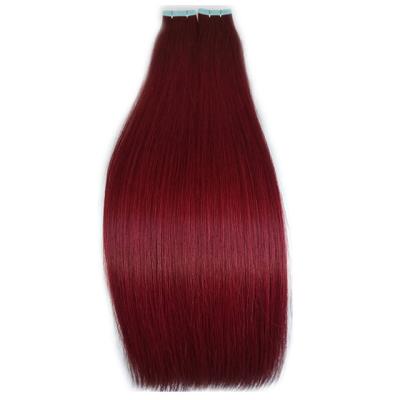 China 40pcs 20inch Double Drawn100% Wave Hair Extension Tape Silky Straight Human Remy Hair for sale