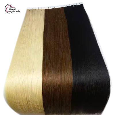 China 2019 Popular 40pcs Silky Straight Wave Trend Highlight 100g Color Cuticle Aligned Hair Tape Hair Extension for sale