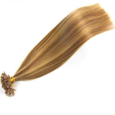 China 2019 trend highlight color italian quality silky straight u glue tip hair keratin human remy hair extension for sale