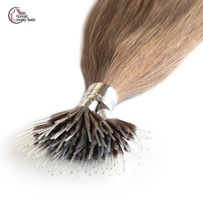 China Silky Straight Wave Hair Extension Nano Rings Curly Hair Extensions for sale