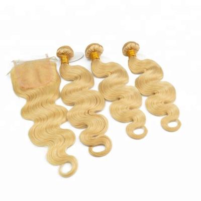 China 105g Grade 105g Bundle Body Wave Blonde Body Wave One Color Brazilian Hair Bundle Virgin for sale