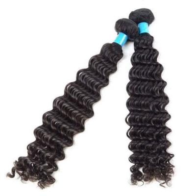 China Wholesale 100g Good Quality Deep Wave One Bundle Deep Wave Texture Brazilian Hair Weave Bundles for sale