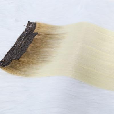 China 100% good quality silky straight wave hair extension halo hair halo hair extension for sale