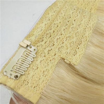 China High Quality 100% Pulled Silky Straight Wave Double Remy Hair Halo Hair Extensions for sale