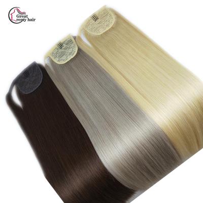 China Wholesale High Quality Silky Straight Wave Hair Ponytail Hair Extension for sale