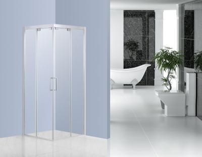 China Buffering Sliding Glass Shower Enclosures With 6mm Clear Tempered Glass for sale